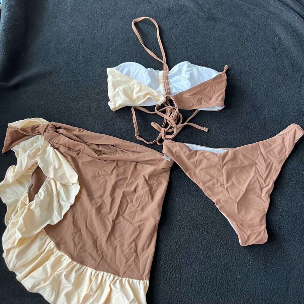 Colorblock three pieces set brown/cream - Picture 6 of 7